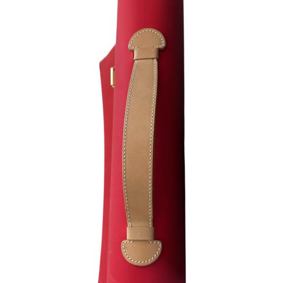 Rudi Rabitti Collections Made In Italy Leather Trim Computer Doc Travel Case Red - Picture 4 of 14